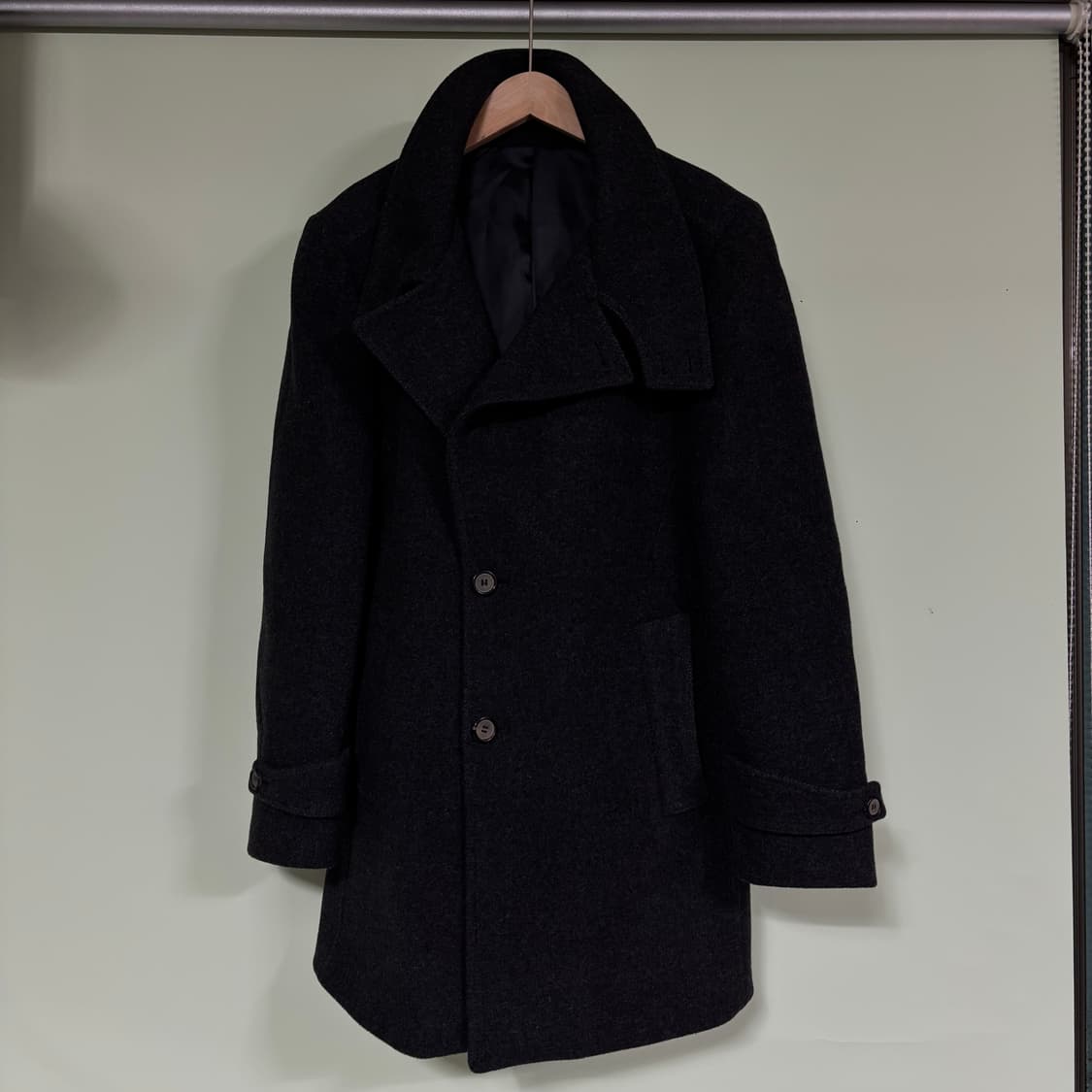 100 지오송지오 차콜 울 싱글코트 상품이미지1