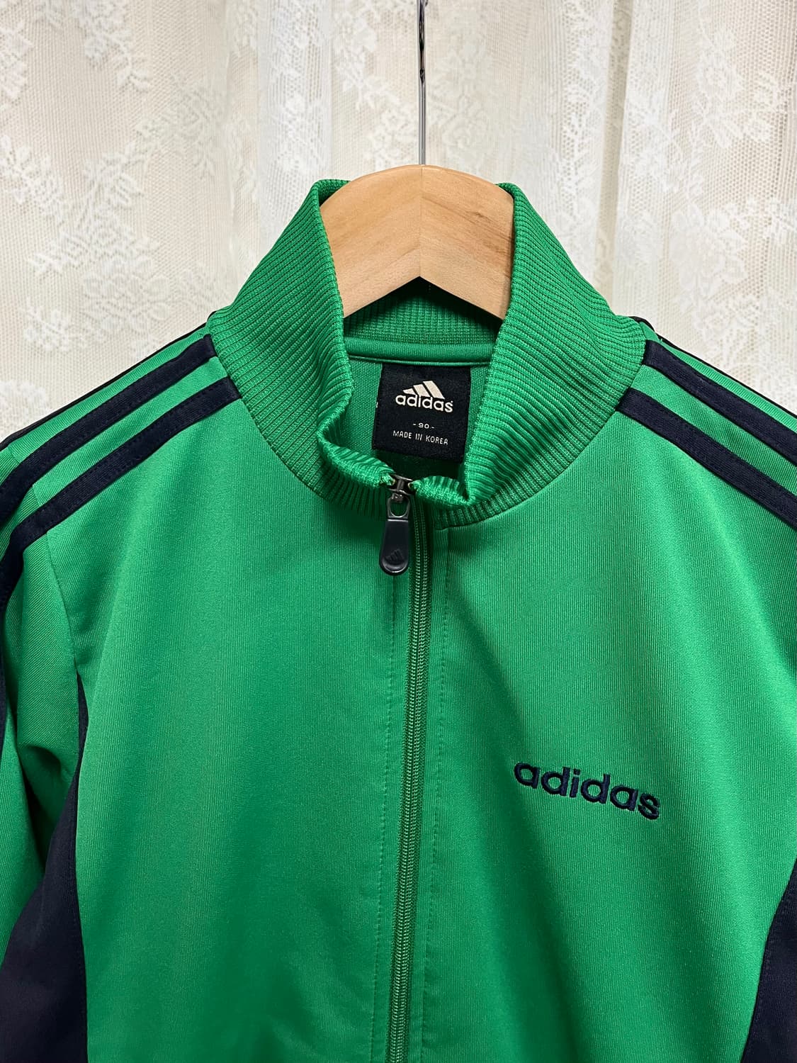 90) 아디다스 삼선 그린 져지 초록식 트랙 자켓 상품이미지2