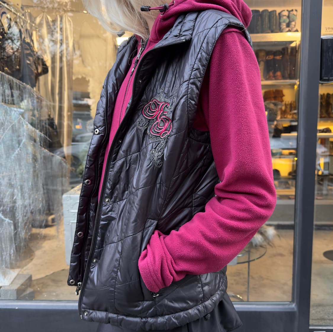 2010 빈티지 할리데이비슨 패딩 베스트 & 집업 세트 상품이미지8