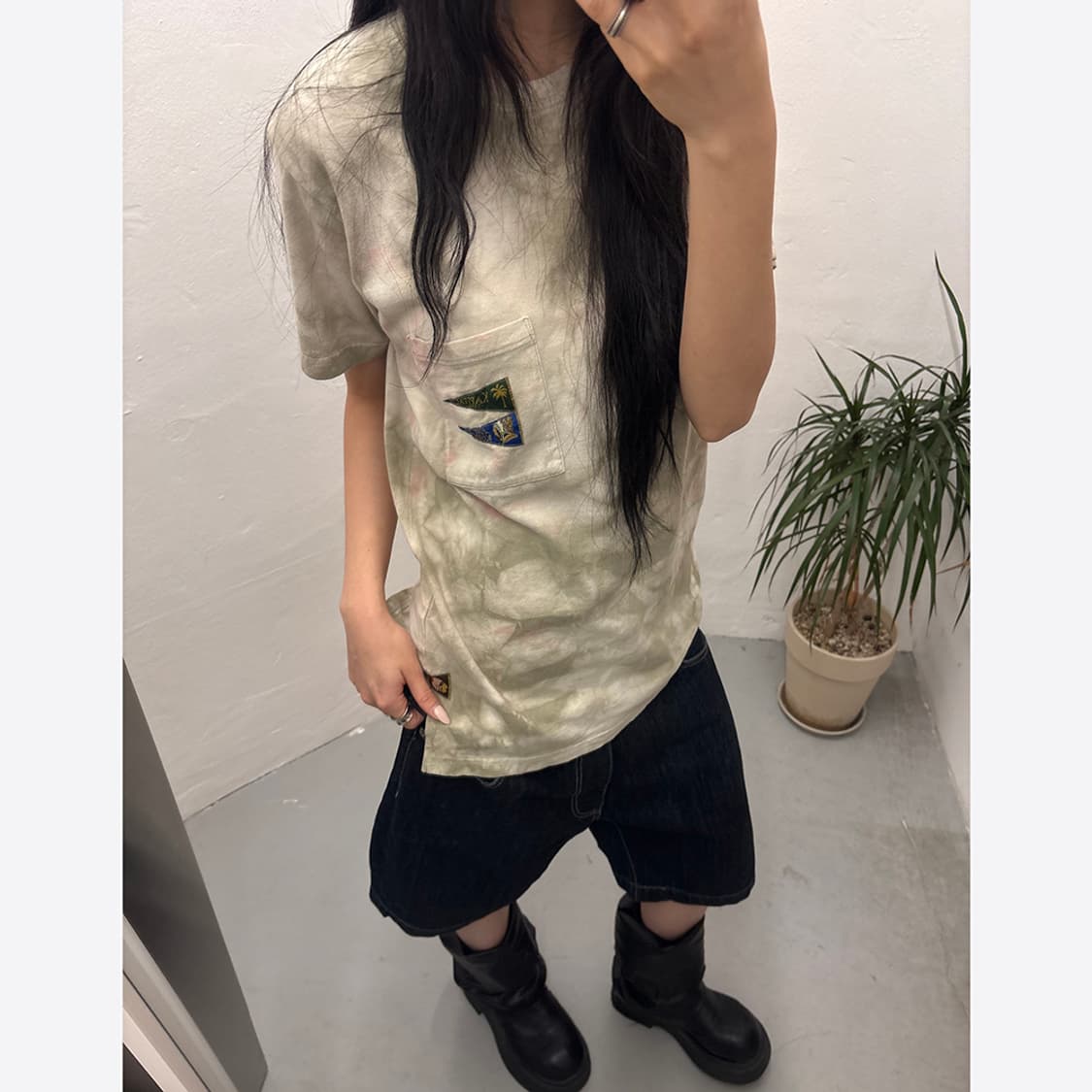 캐피탈 KAPITAL Pennant T Smoky ASHBURY DYED 상품이미지3