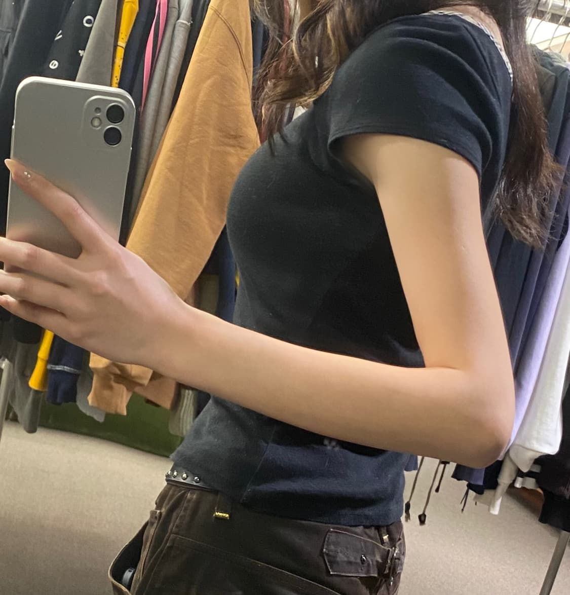 38)버버리 빈티지 여성 블랙 숏슬리브 상품이미지3