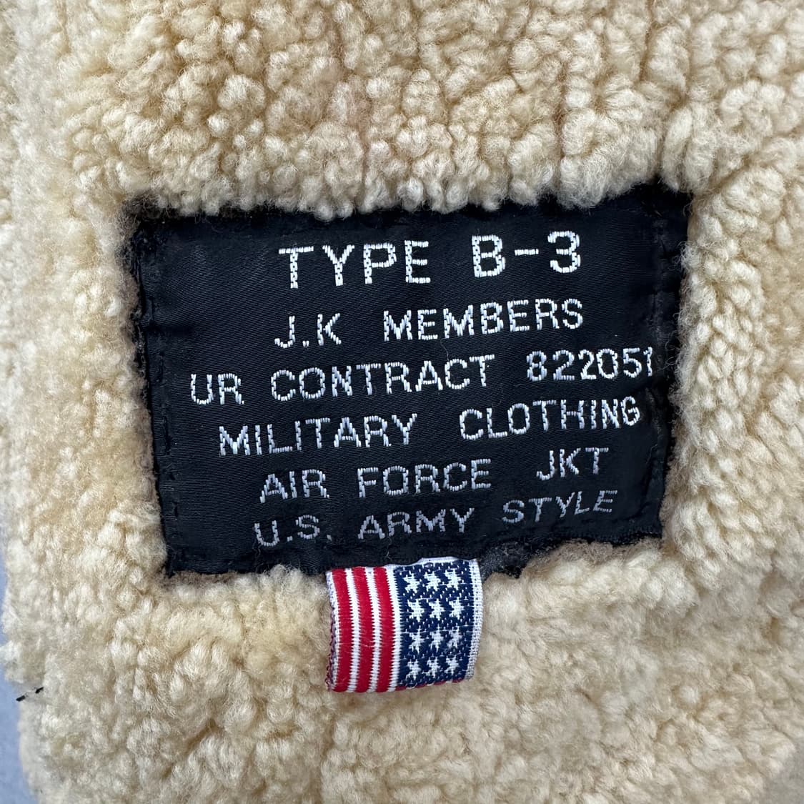 100 미공군 TYPE B-3 남자 무스탕 상품이미지4