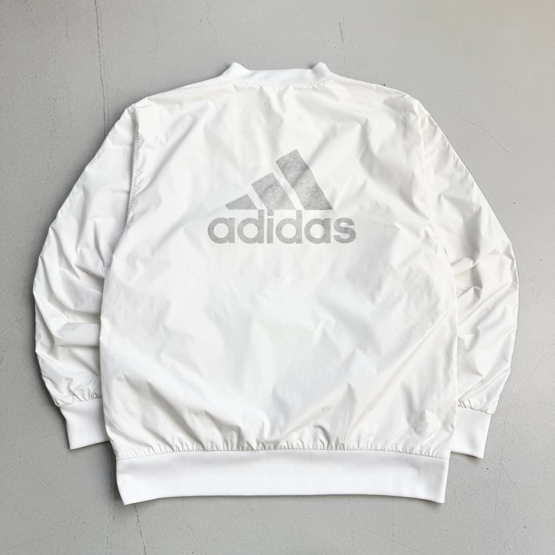 아디다스 00s 흰실 화이트 실버 빅로고 웜업 바람막이 상품이미지3