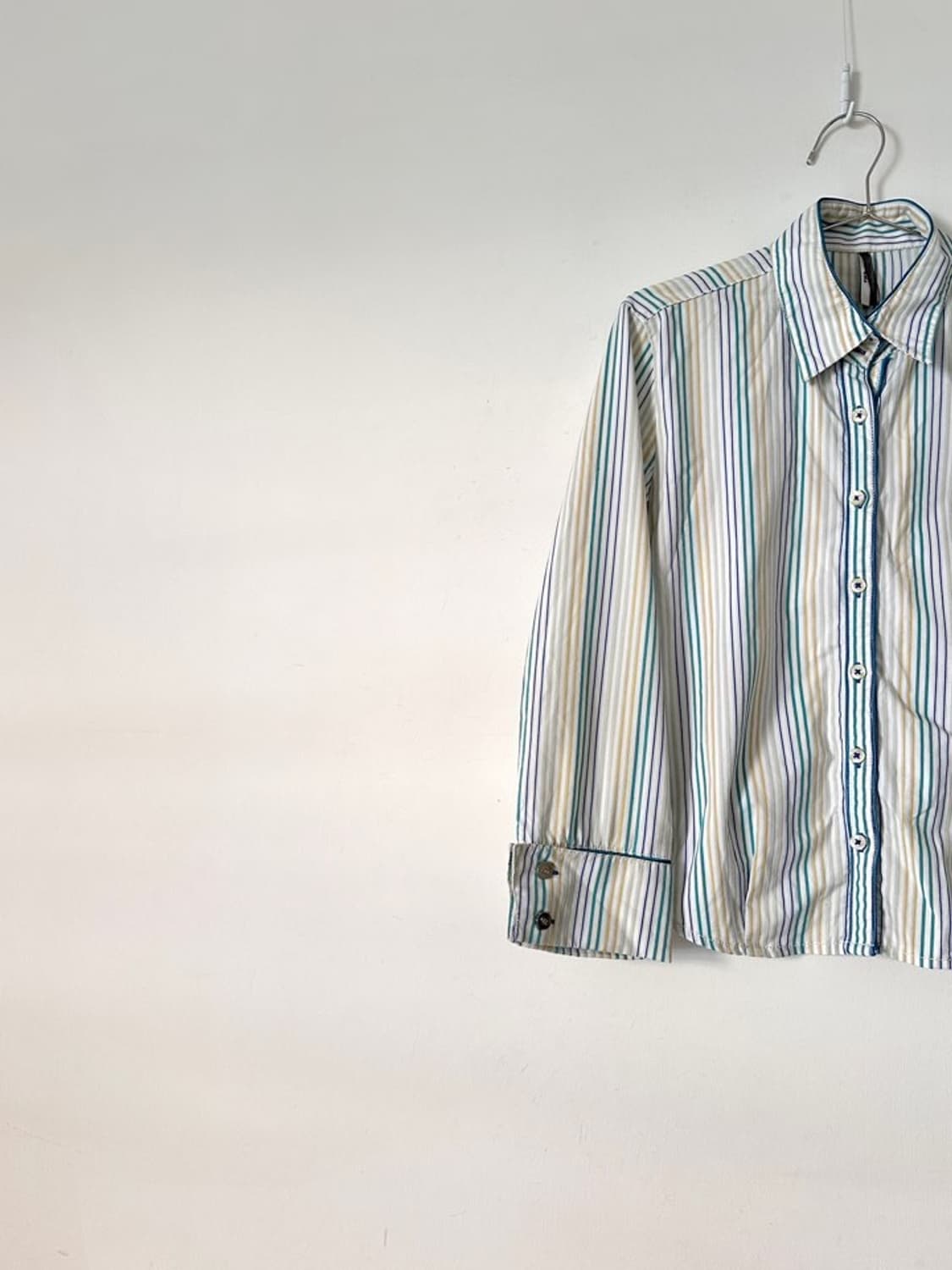 GOLA stripe shirt / gree & blue 상품이미지2