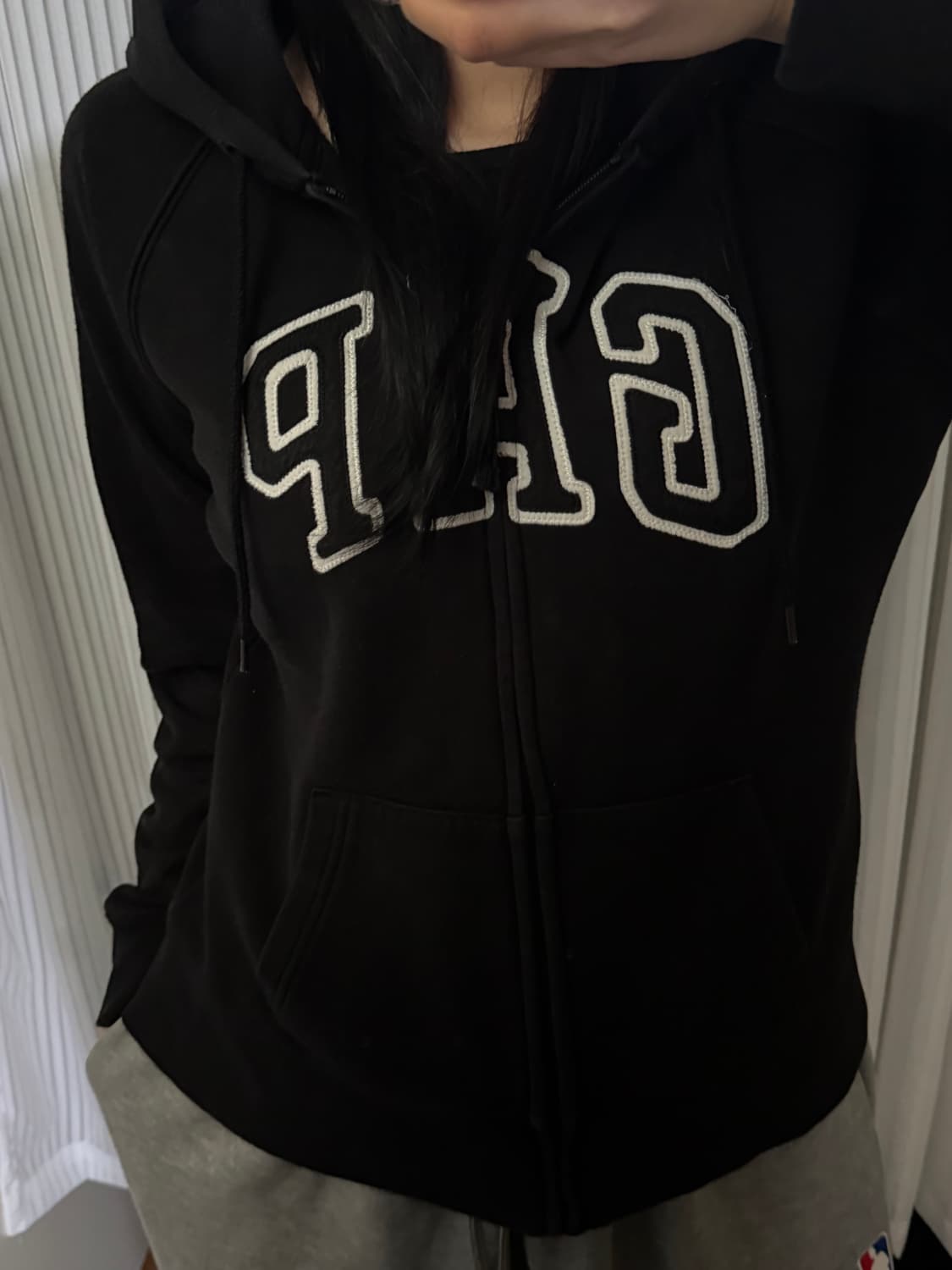 갭 블랙 후드집업 m 상품이미지1