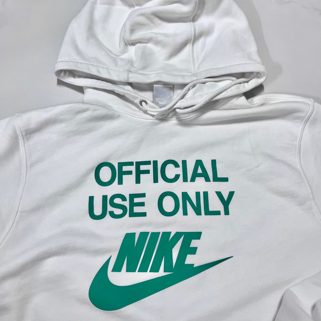 [정품] 나이키 화이트 프린팅 후드티 [ L ] 상품이미지4