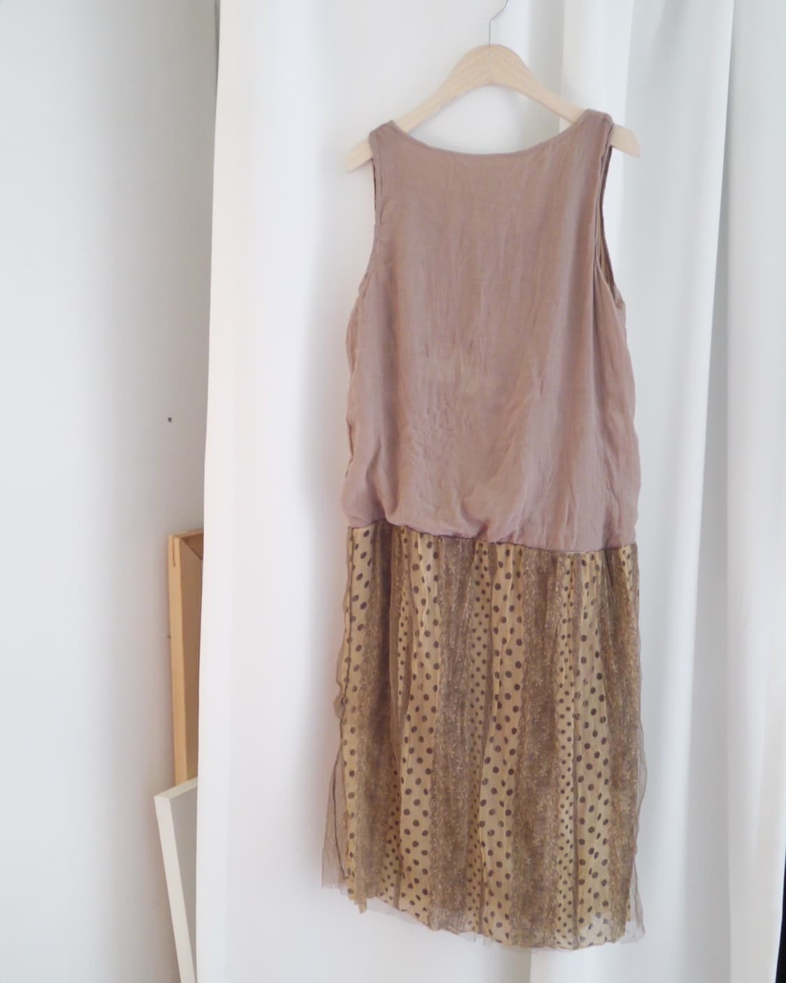 embossing mash layered dress- 상품이미지8