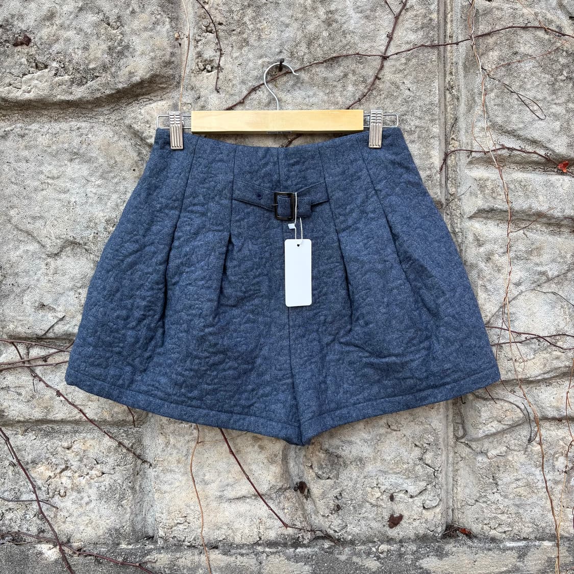 신치백 하이웨스트 퀄팅 모리 여성 빈티지 반바지 상품이미지1