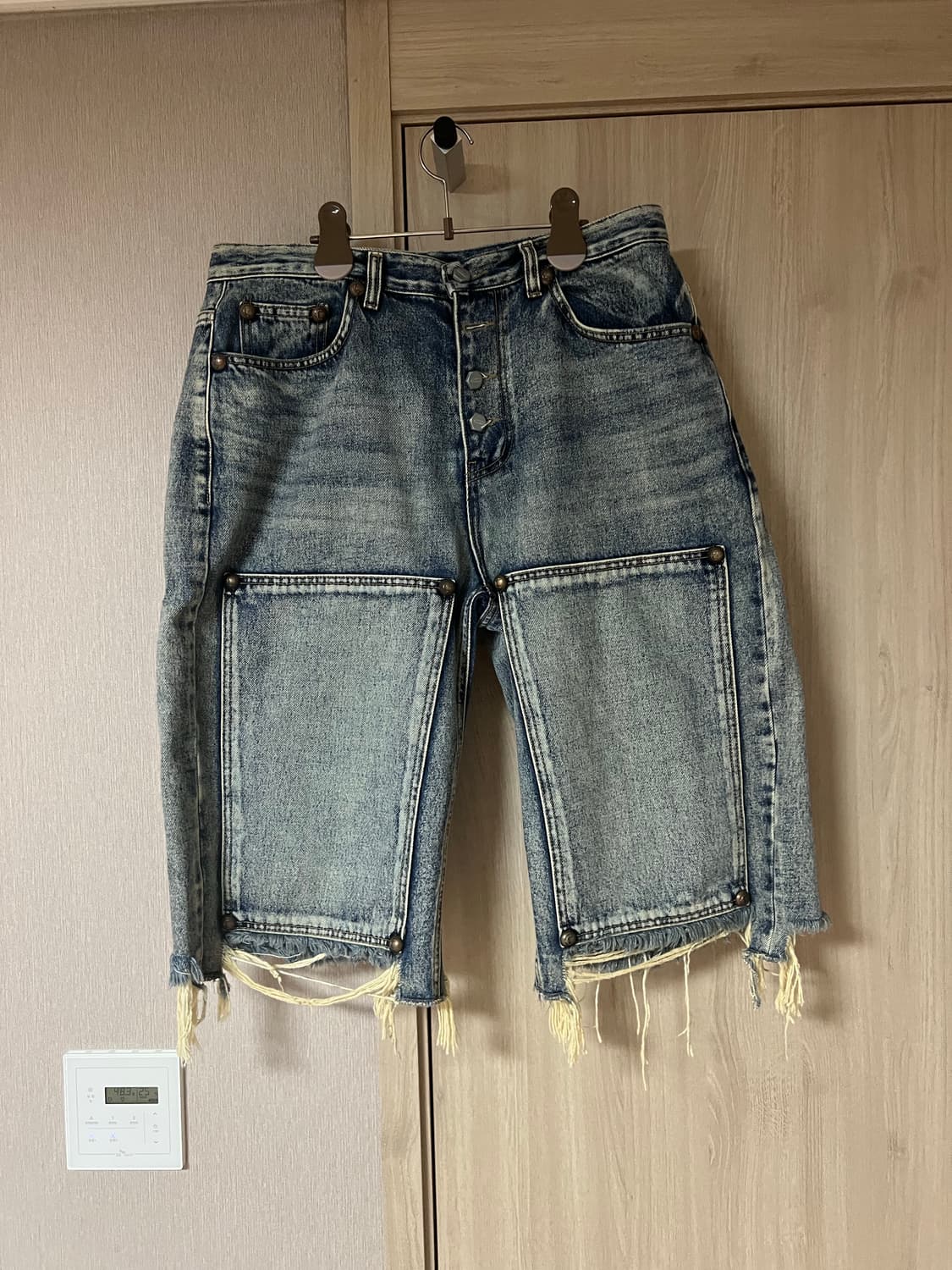 [3] 떠그클럽 더블니 쇼츠 데미지 팬츠 상품이미지1