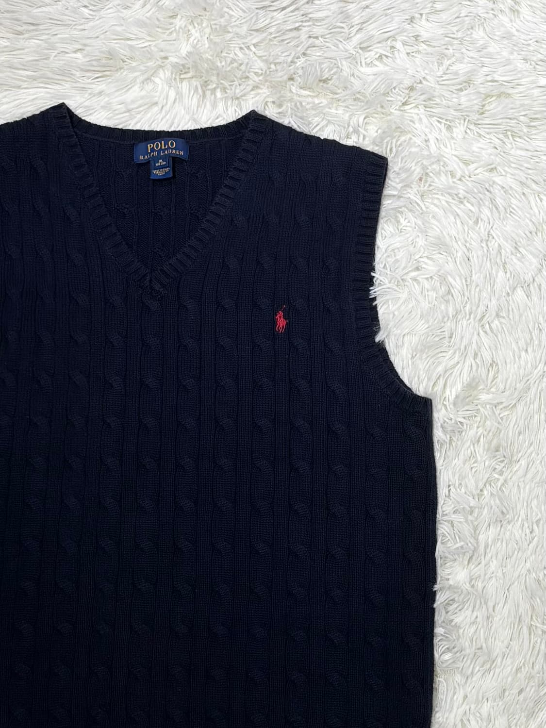 폴로랄프로렌 레드포니 네이비 케이블 니트조끼 상품이미지5