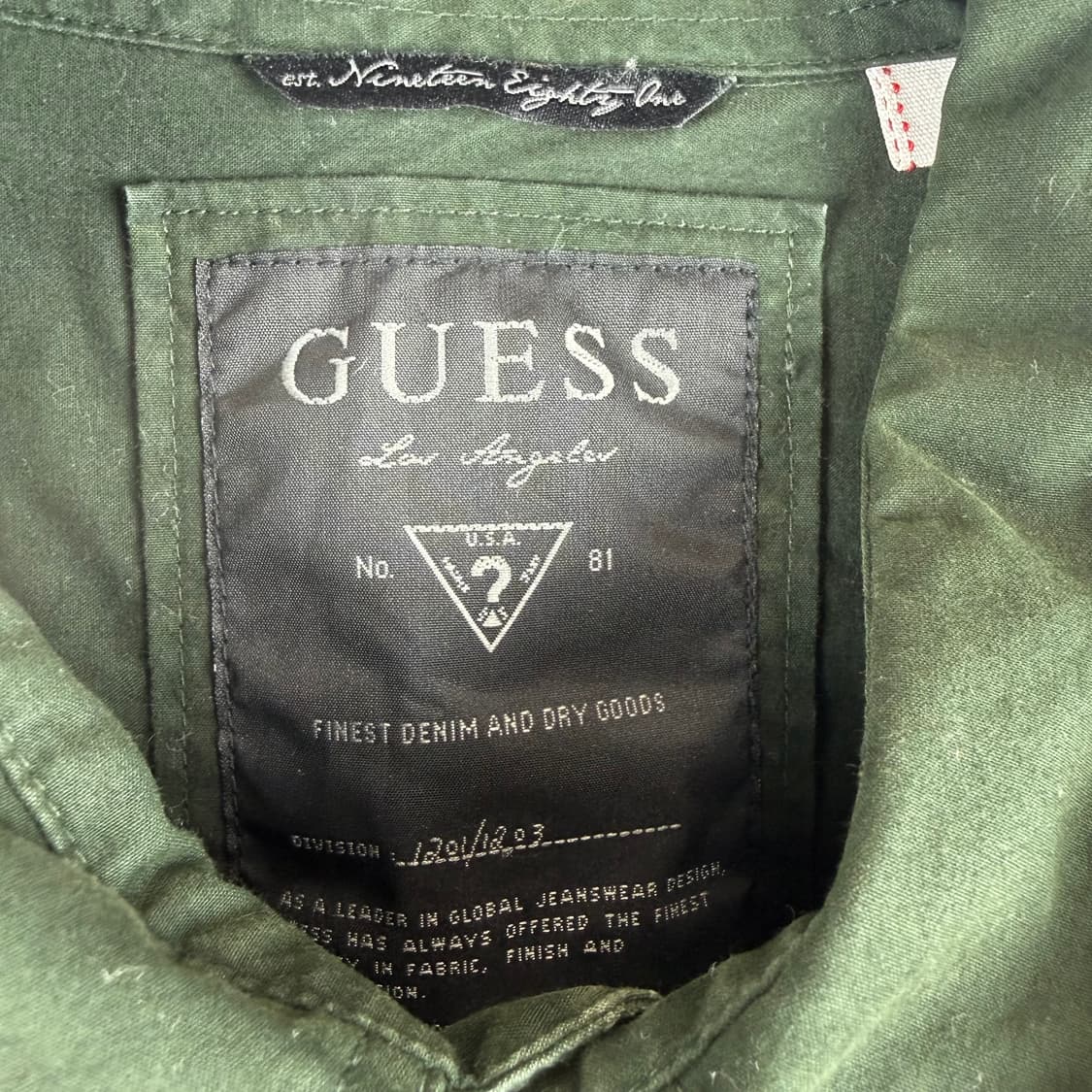 (무료배송)M) 게스 포켓 셔츠 그린 상품이미지3