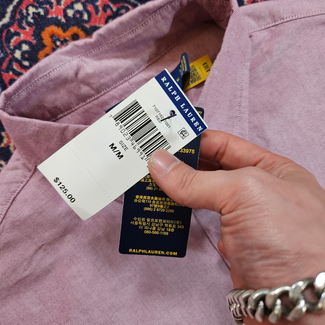 (새상품) 폴로랄프로렌 더스티 핑크 버튼다운 옥스포드 셔츠  상품이미지6