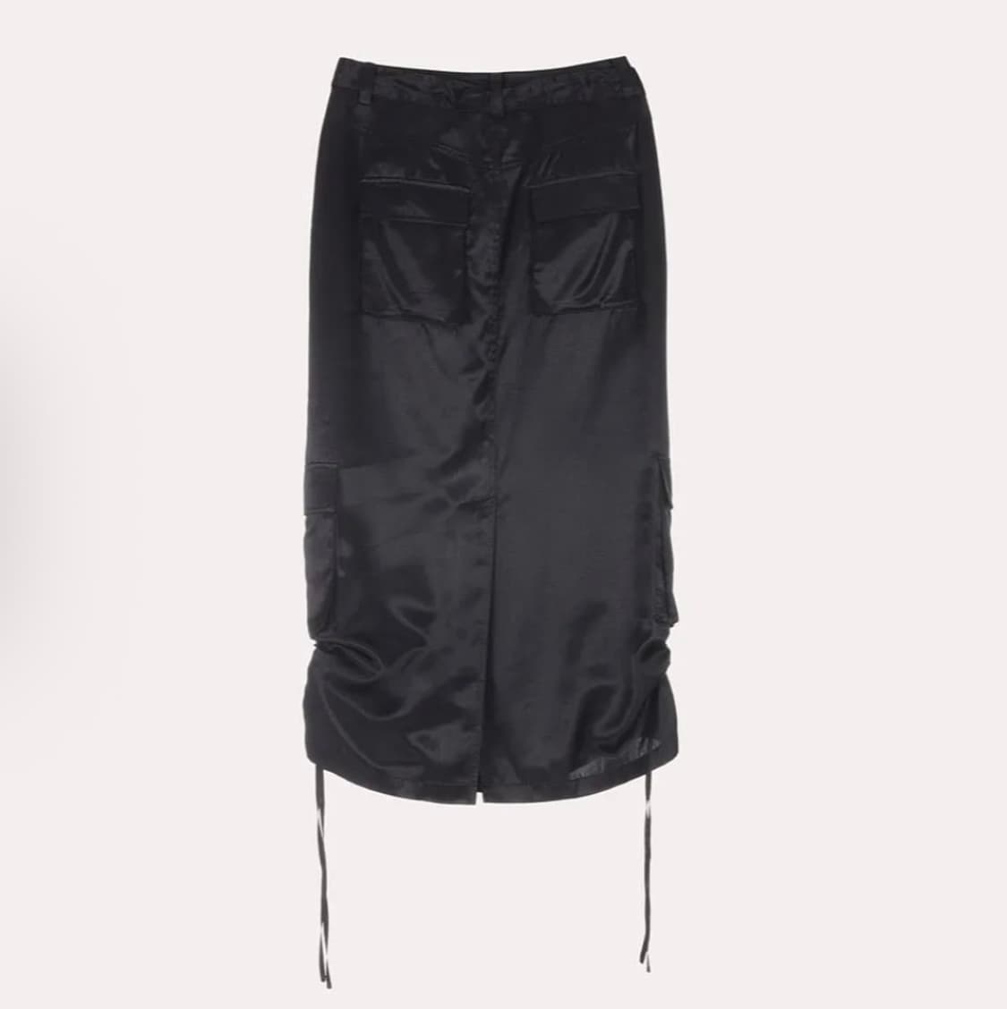 뮤제 세틴 카고 롱스커트 상품이미지5