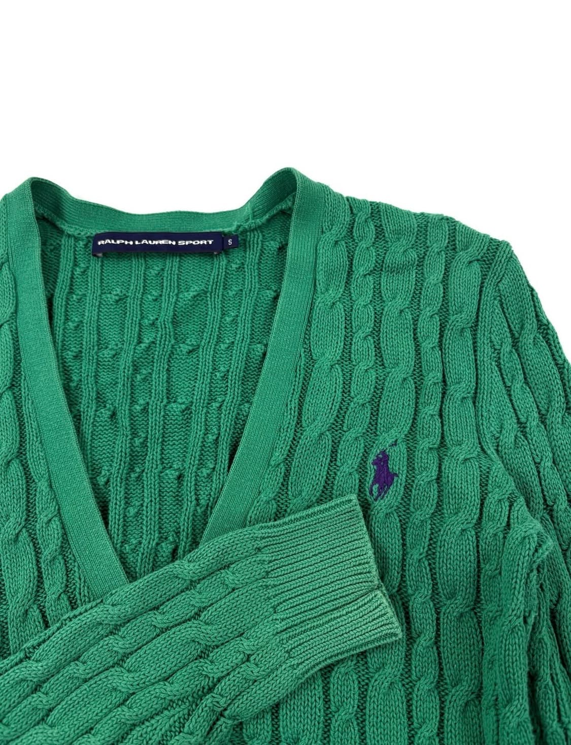 폴로 랄프로렌 여성 꽈배기 니트 가디건   상품이미지2