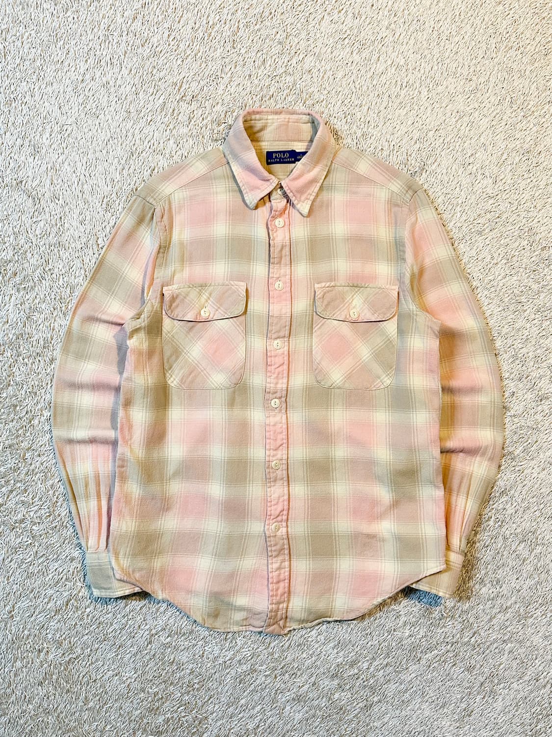 폴로 랄프로렌 신형 투포켓 타탄 체크셔츠 핑크 상품이미지1