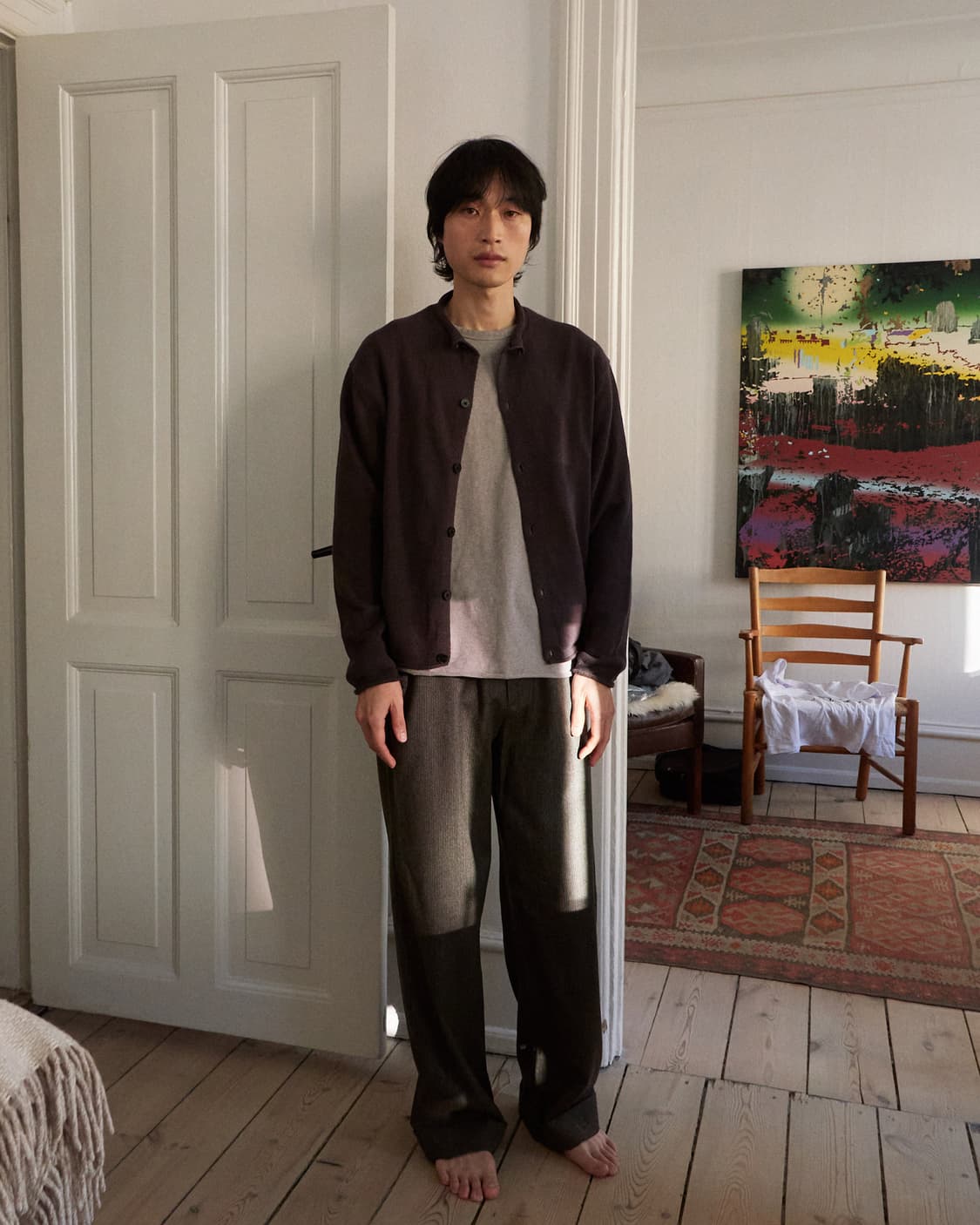 seasalt 씨솔트 루프 헴 가디건 차콜브라운 4size 새상품 상품이미지6