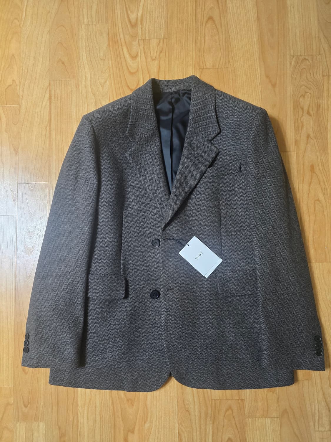 [100]딥브라운 『Redford』 헤링본 테일러드 자켓 (TNJA4F1 상품이미지1