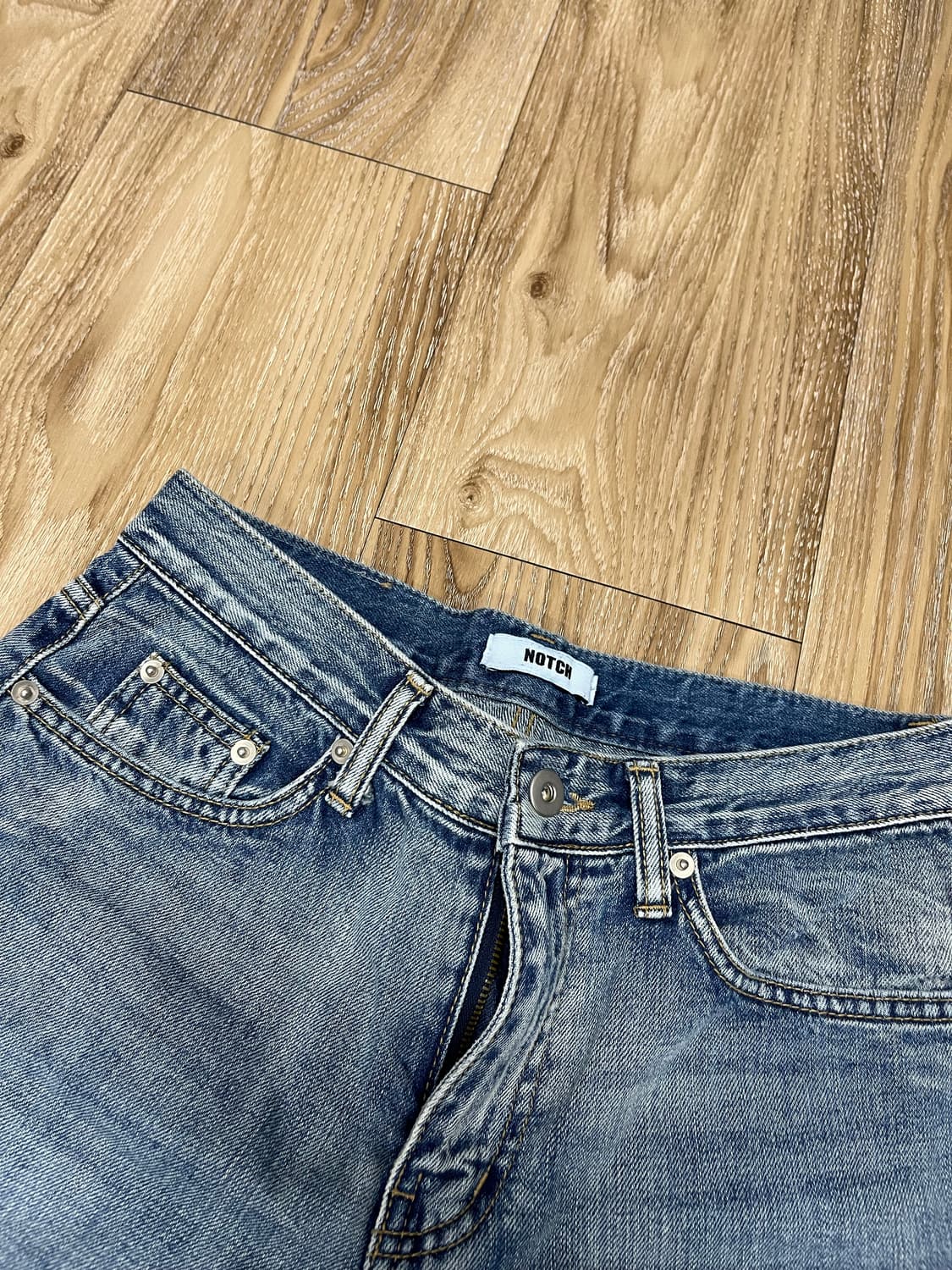Notch 세미와이드 신치백 청바지 28 상품이미지4