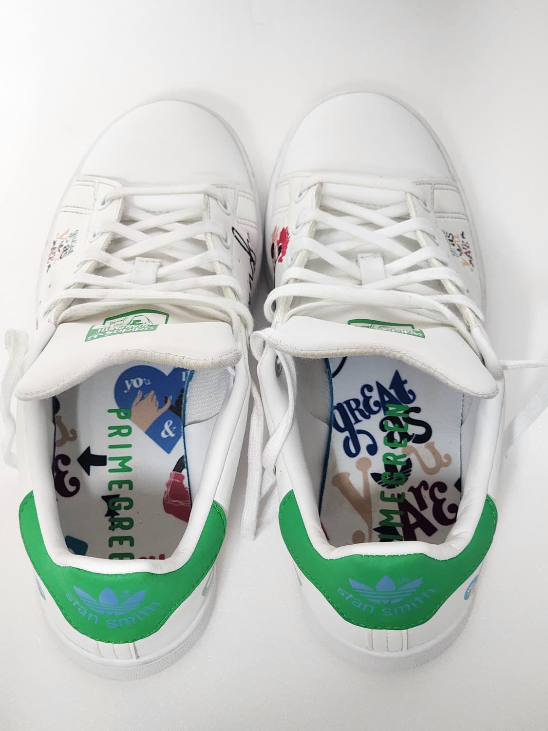아디다스 스탠 스미스 커스텀 화이트/그린 235 사이즈 상품이미지5