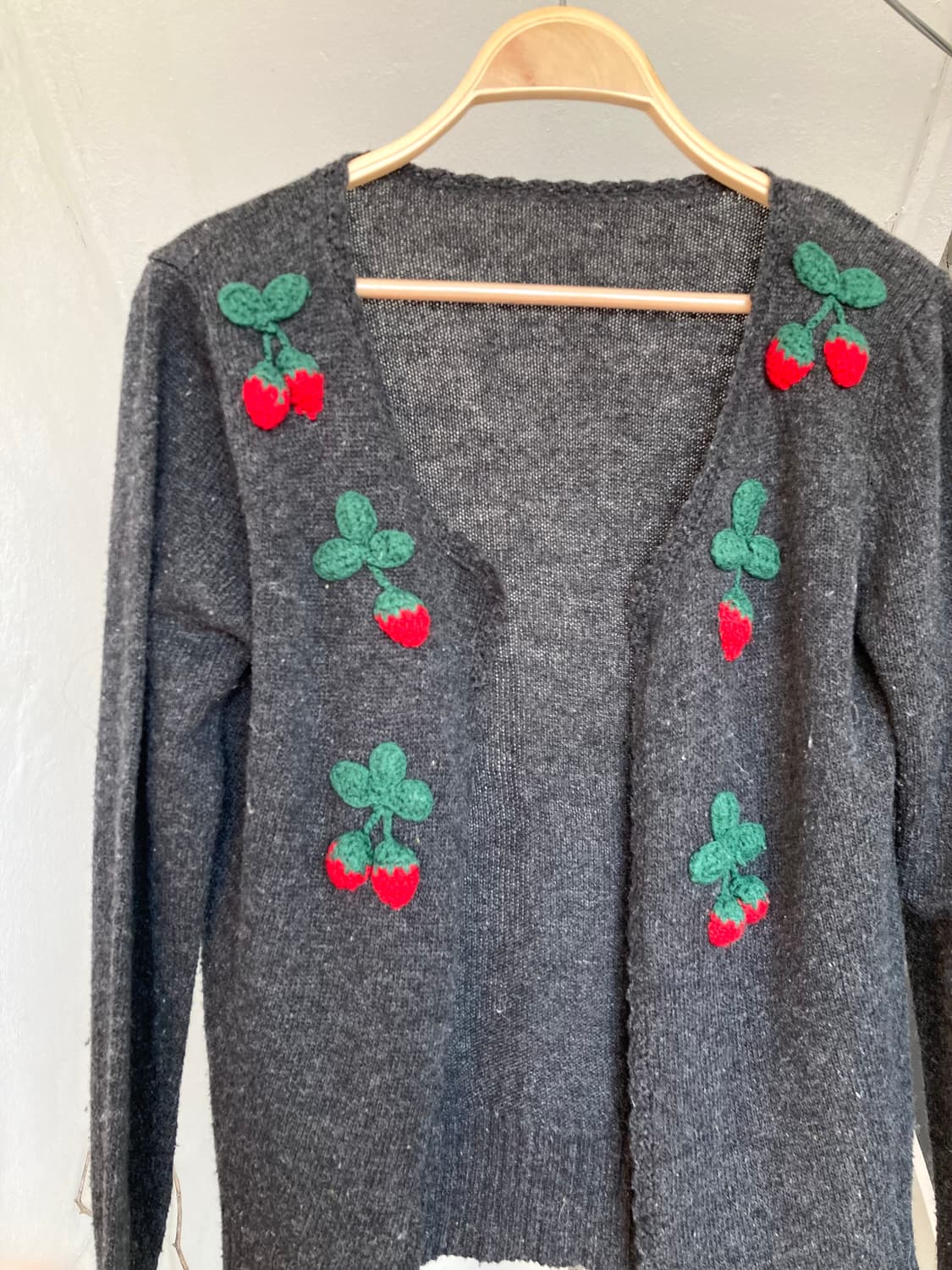 체리 그레이 니트 가디건 상품이미지2