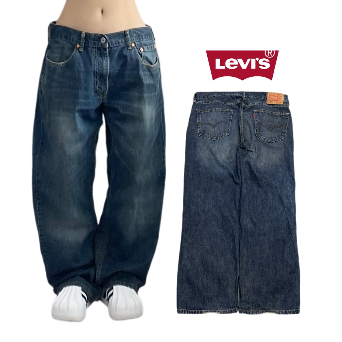 리바이스 559 새깅 워싱 스케이터 와이드 데님팬츠 상품이미지1