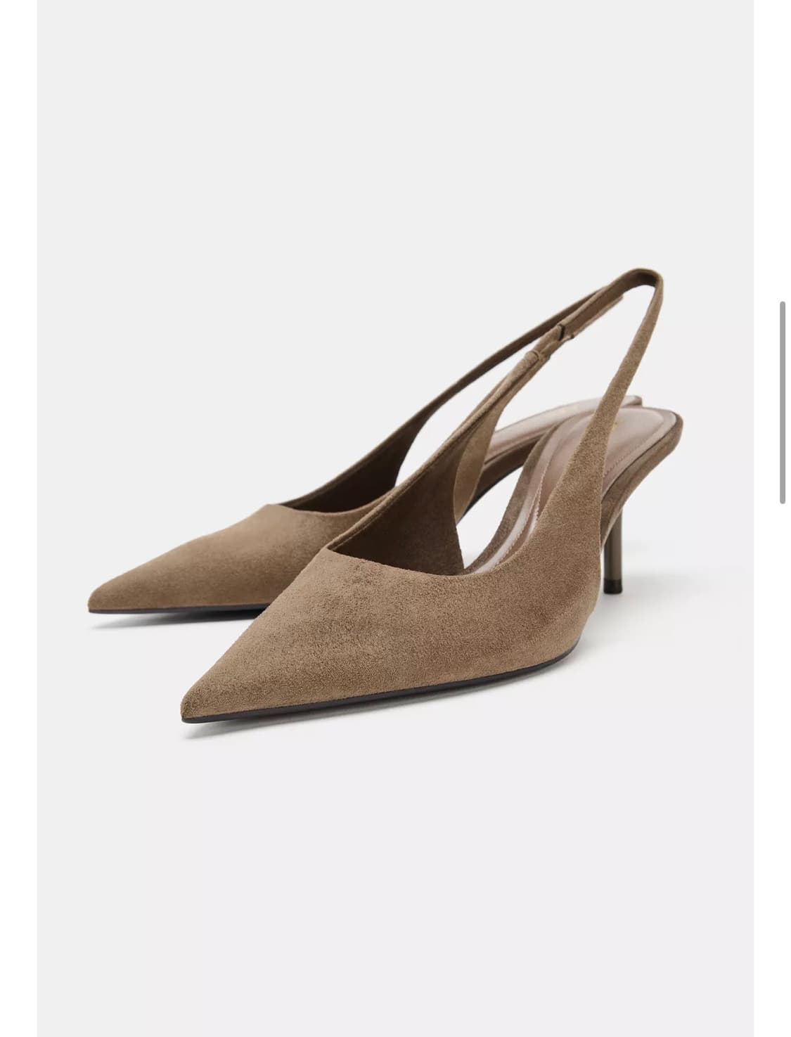 자라 슬링백 스웨이드 힐 상품이미지2