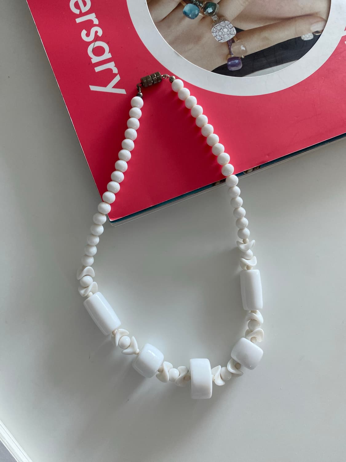 빈티지 비즈 화이트 목걸이 y2k 페어리 키치 상품이미지4