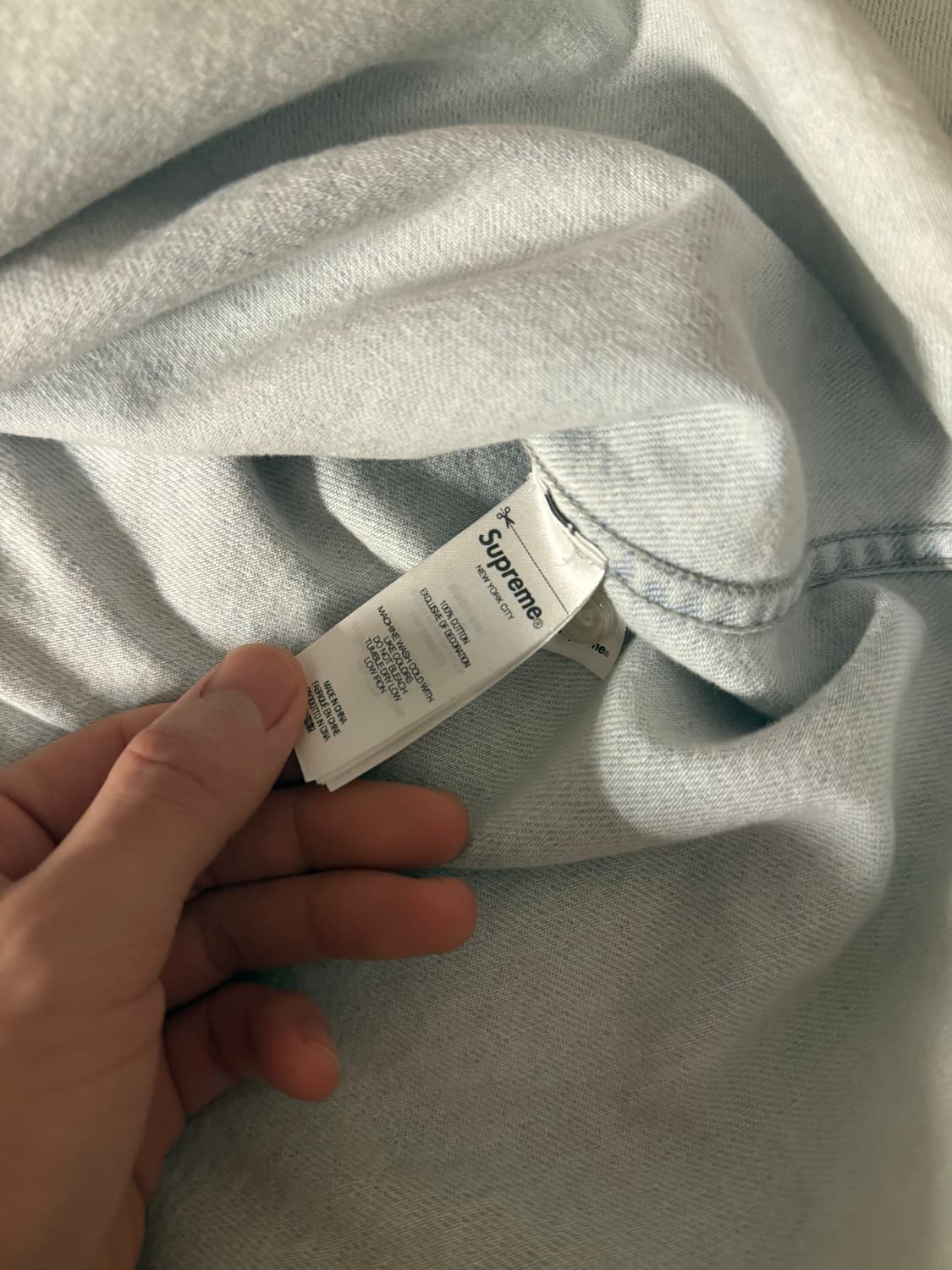 [L]슈프림 스몰 박스로고 데님셔츠 상품이미지4