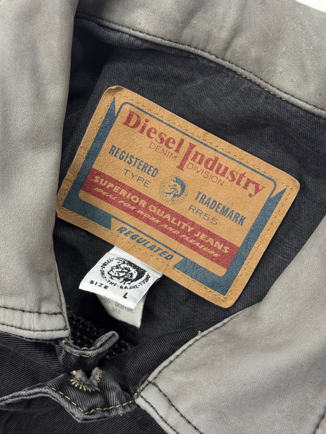 90-00 디젤 레더 카라 트러커 L 상품이미지3