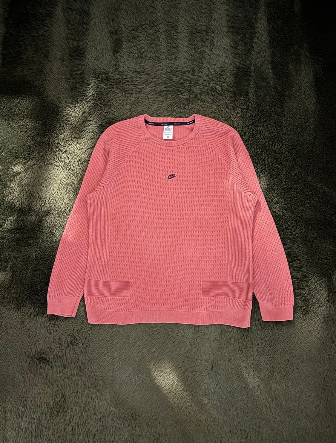 [XXL] 나이키 테크팩 클럽 로고 와플 니트 코랄 상품이미지1