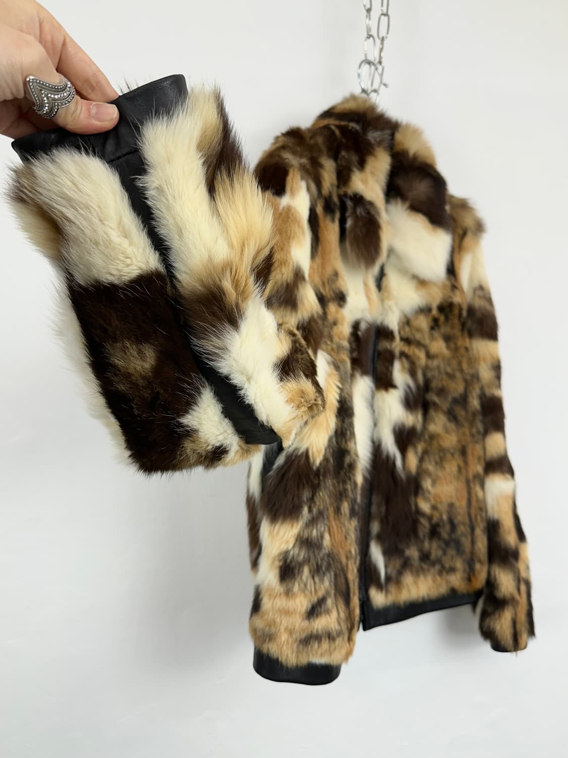 Fox Fur & Lambskin Panel Jacket 상품이미지4