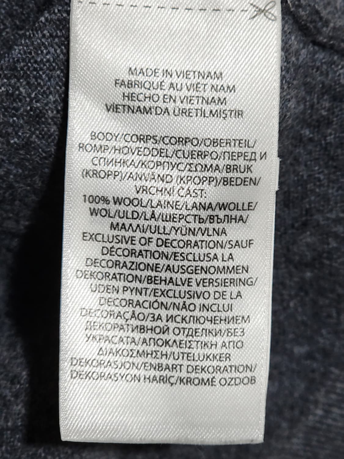 (S) 랄프로렌 폴로 니트 차콜 울스웨터 라운드 슬림핏  상품이미지6