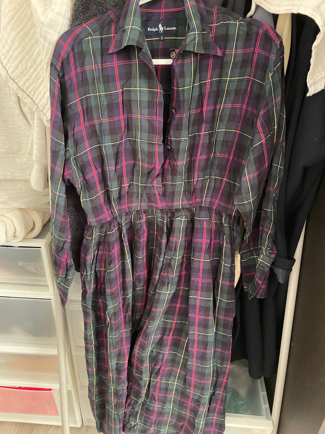 랄프로렌 체크 원피스 상품이미지1