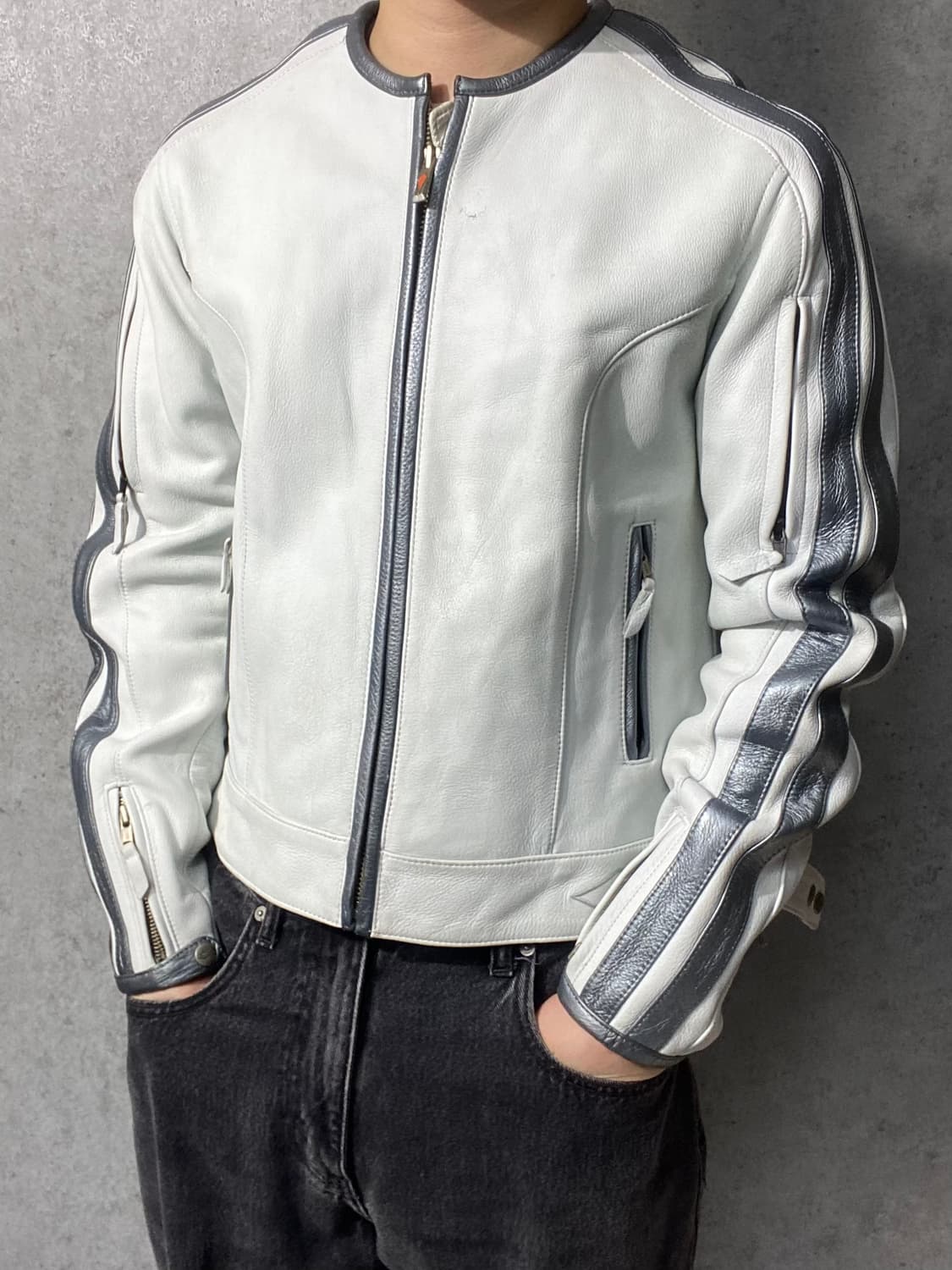 [M] POWER-TRIP 리얼레더 레이싱 가죽자켓 상품이미지10