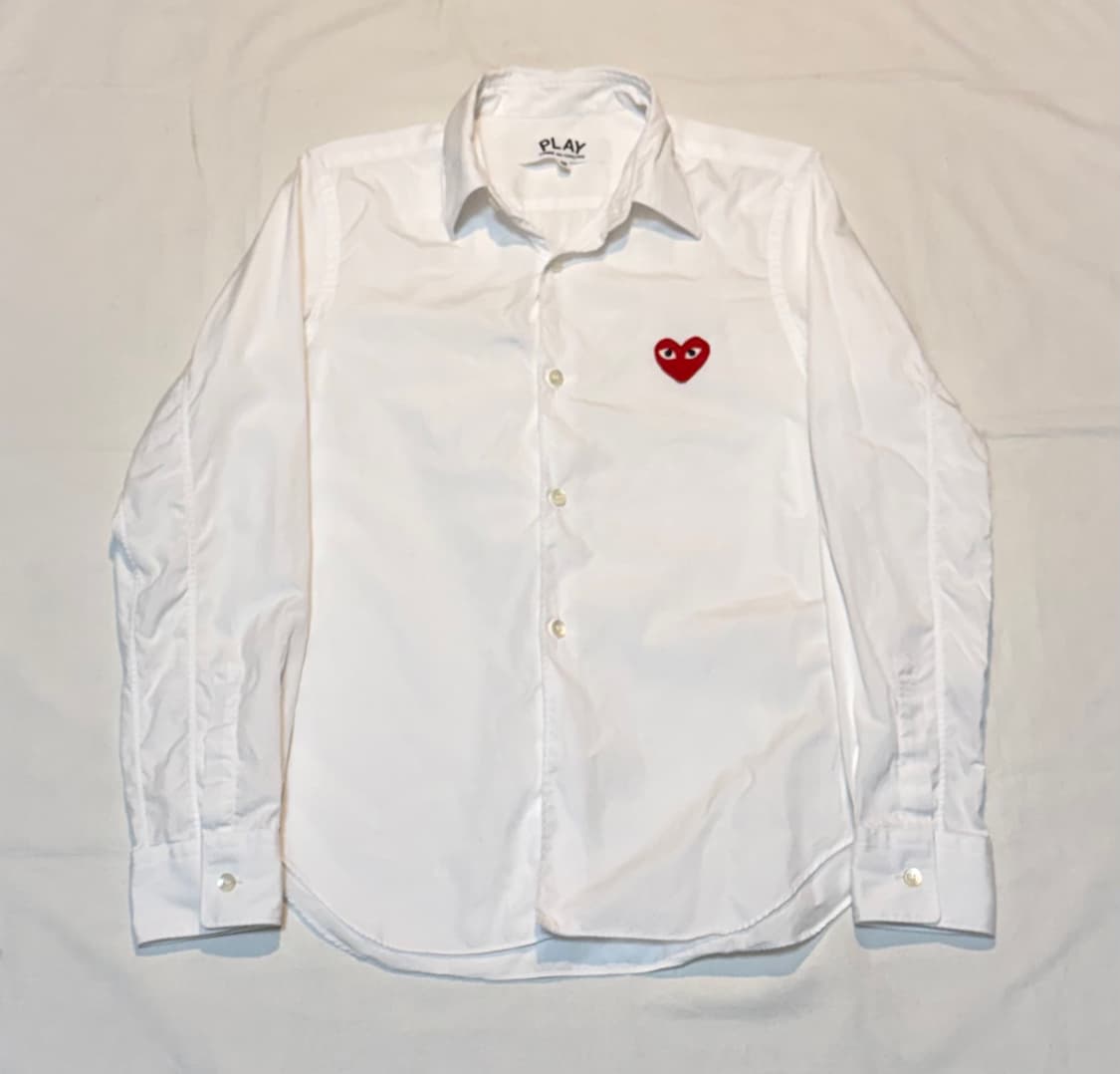 꼼데가르송 플레이 하트와펜 셔츠 화이트 상품이미지1