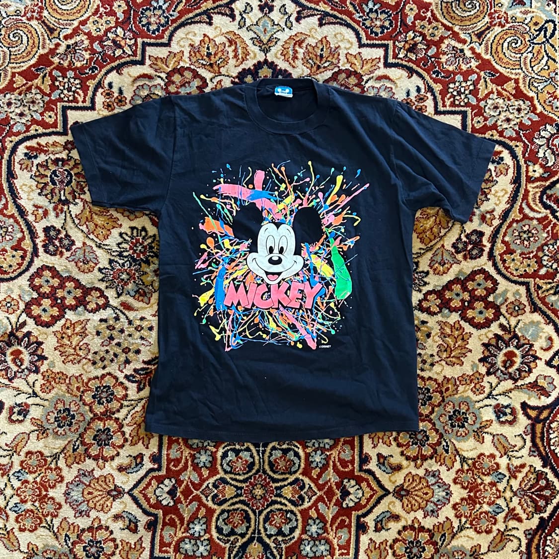 80's Disney 'Neon Splatter' Mickey Mouse 상품이미지1