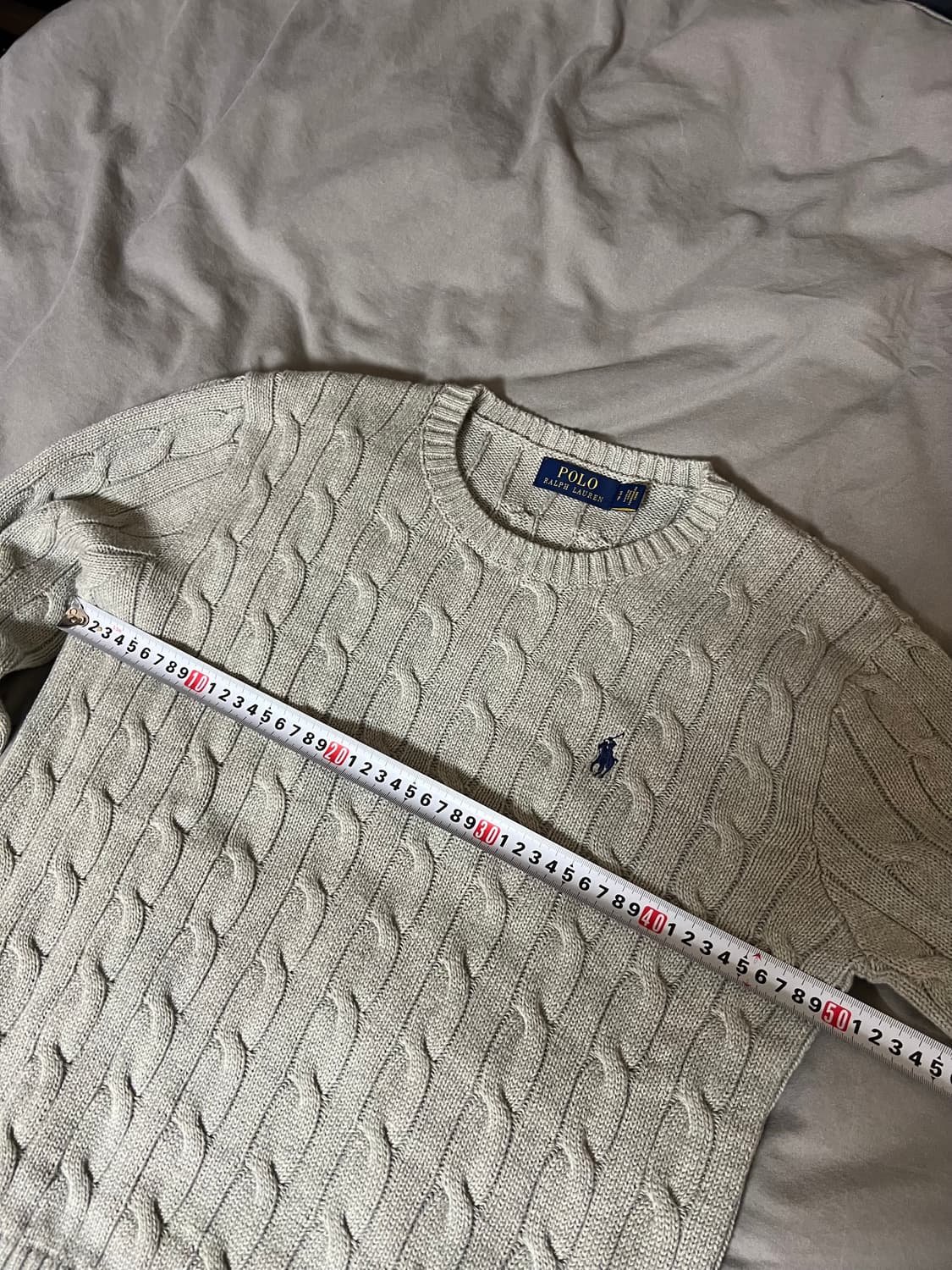 폴로 랄프로렌 케이블 꽈배기 니트 그레이 S 상품이미지8