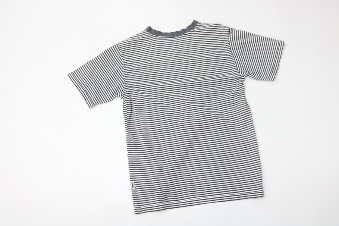 비치 스케이트보드 빈티지 스트라이프 브이넥 반팔 티셔츠 (L) 상품이미지7