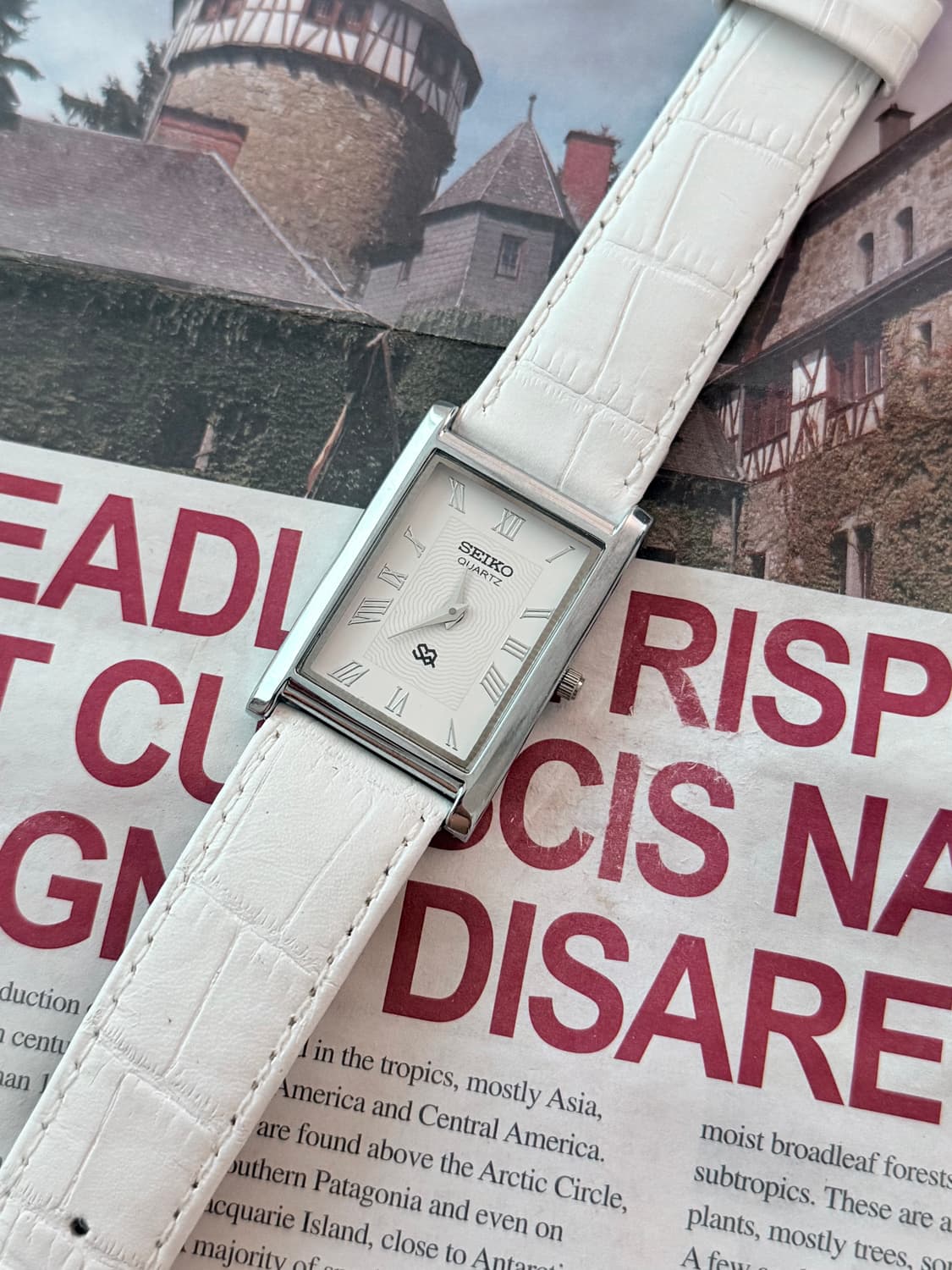 세이코 Seiko 쿼츠 탱크 화이트 상품이미지1