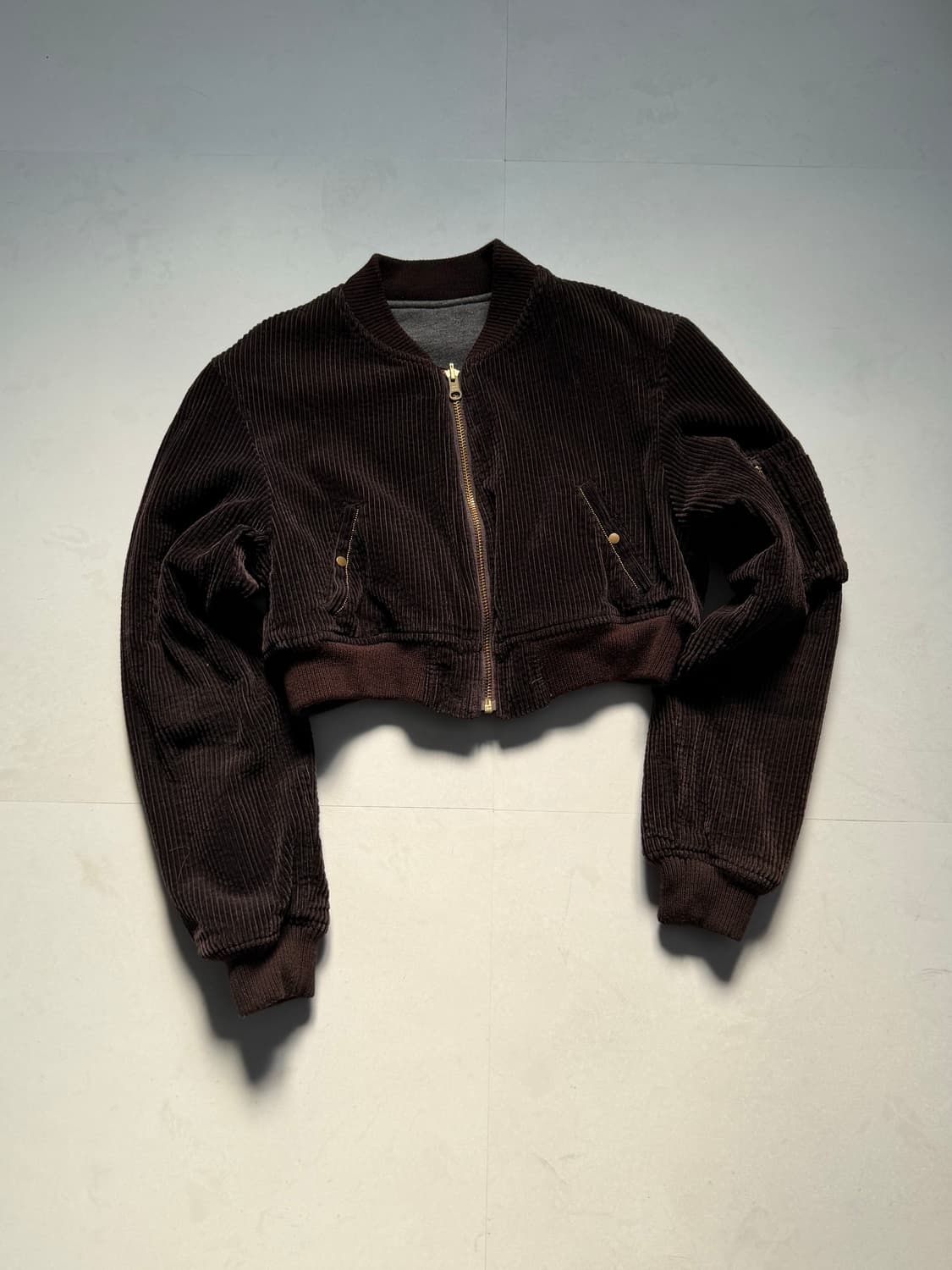 PPFM 브라운 골덴 크롭 자켓  상품이미지1