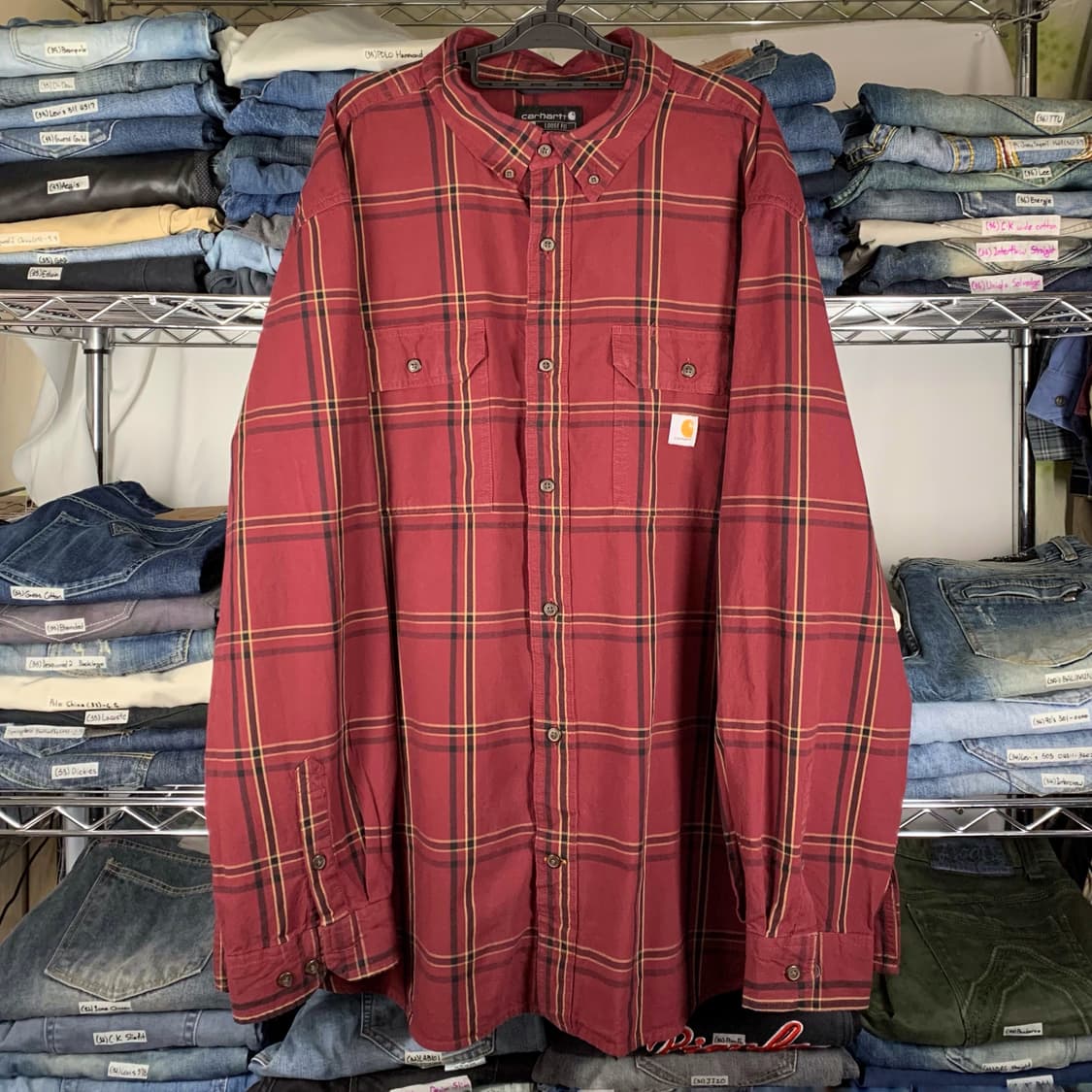 [2XL] 칼하트 루즈핏 체크패턴 워크셔츠 상품이미지2