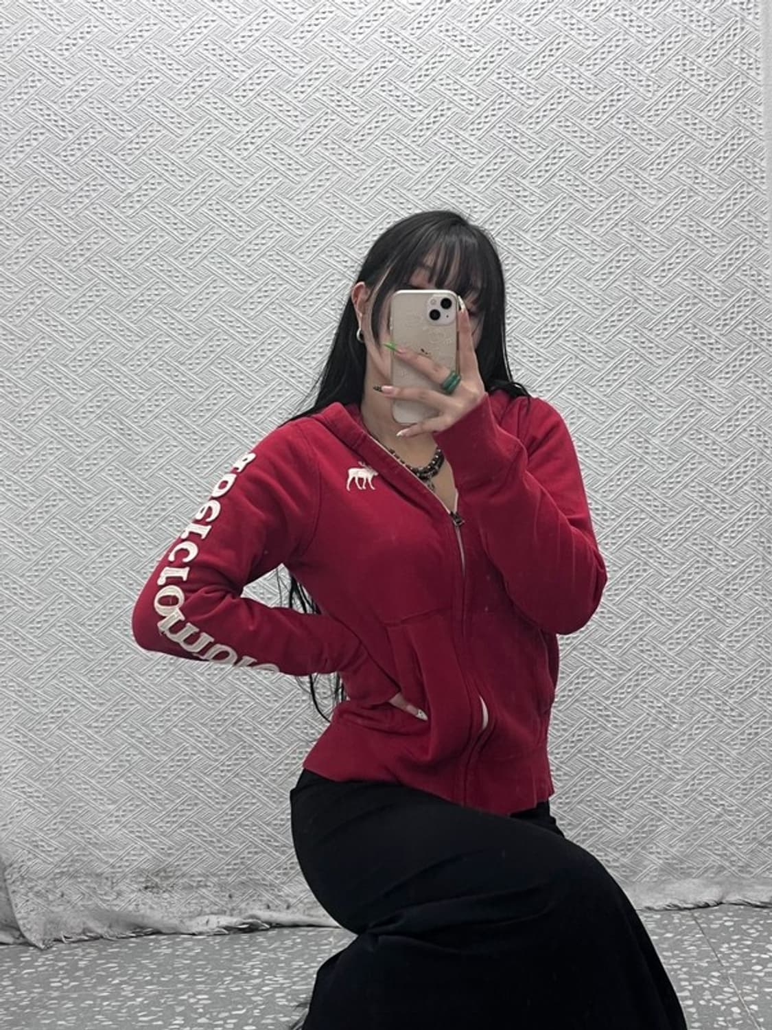 아베크롬비 올드스쿨 Y2K 레트로 기모 후드집업 XL C08937 상품이미지2