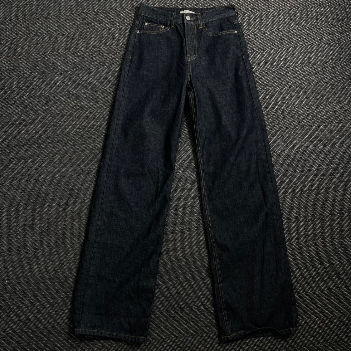 Hake 스트레이트 핏 인디고 데님 팬츠y 4585 상품이미지4