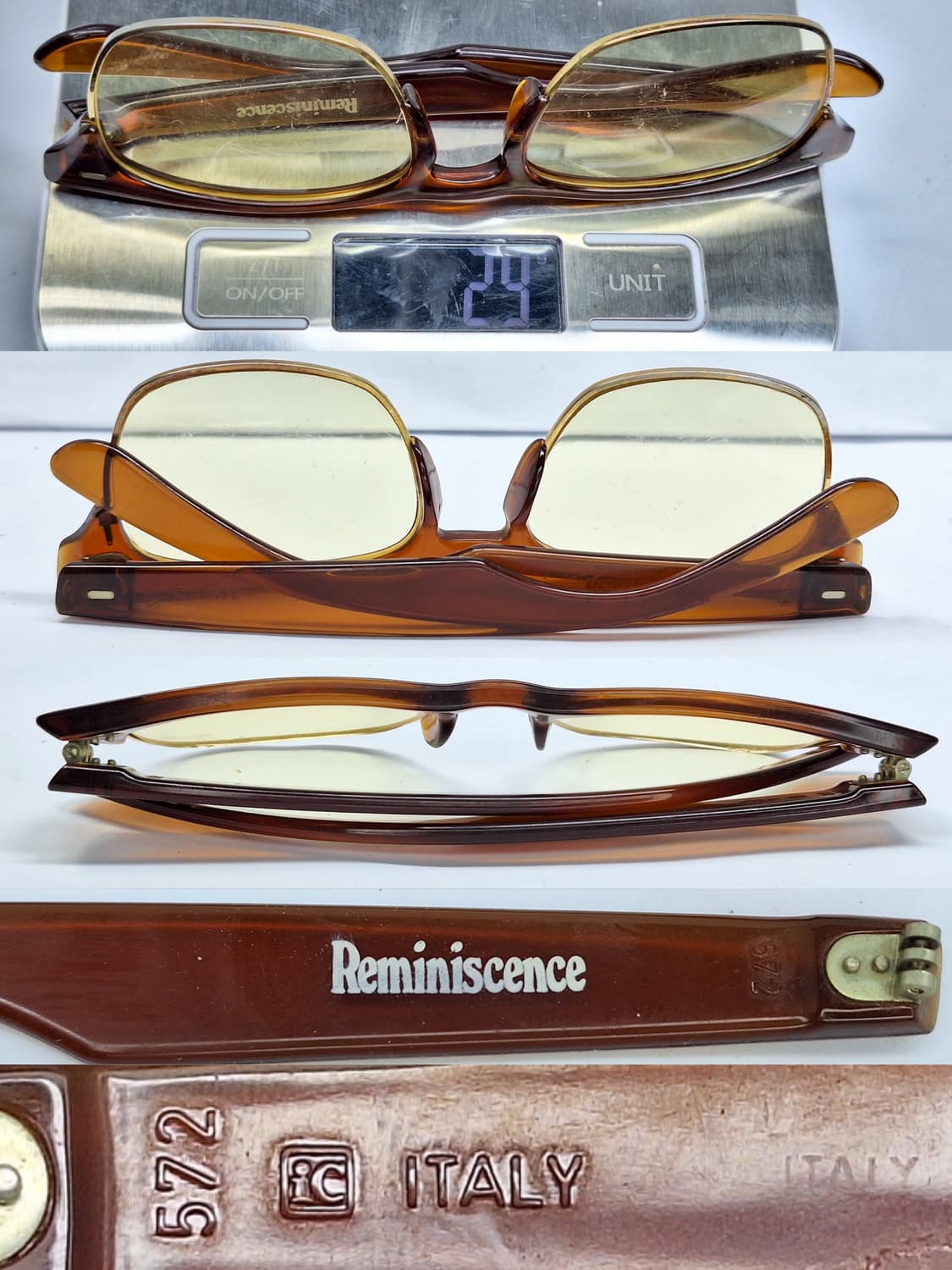 80s 이탈리아 빈티지/Reminiscence 572 콤비네이션 안경테  상품이미지2
