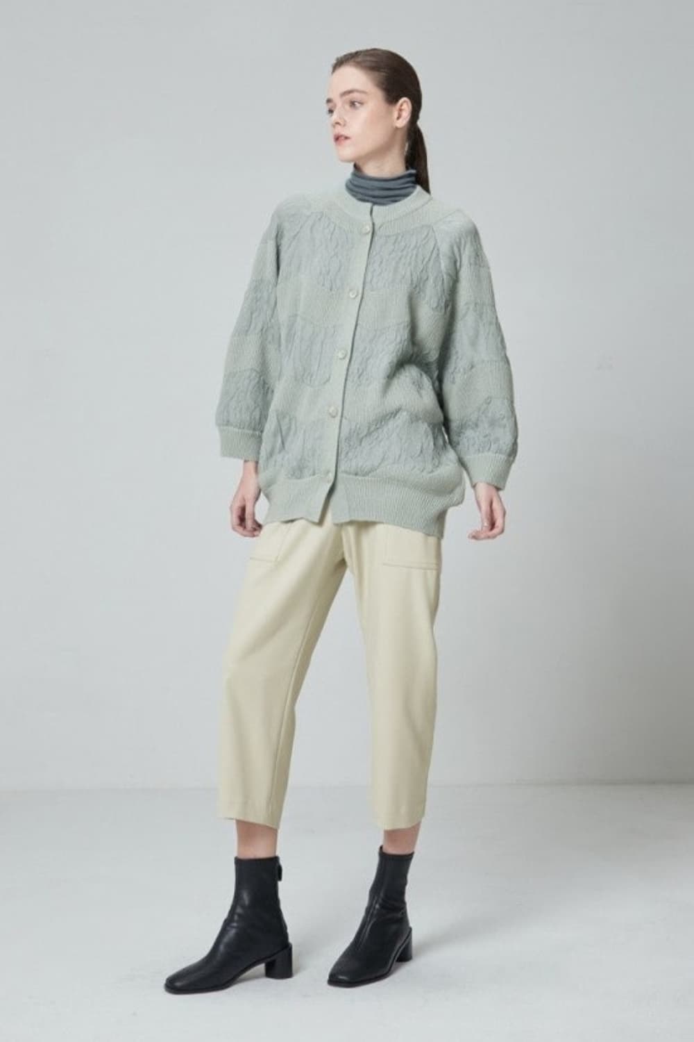 시스템 라쿤울블렌드 가디건 프리사이즈 상품이미지1