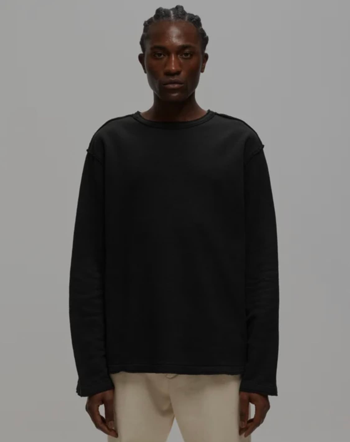 아워레거시 인버티드 스웻 셔츠 - 블랙 상품이미지1