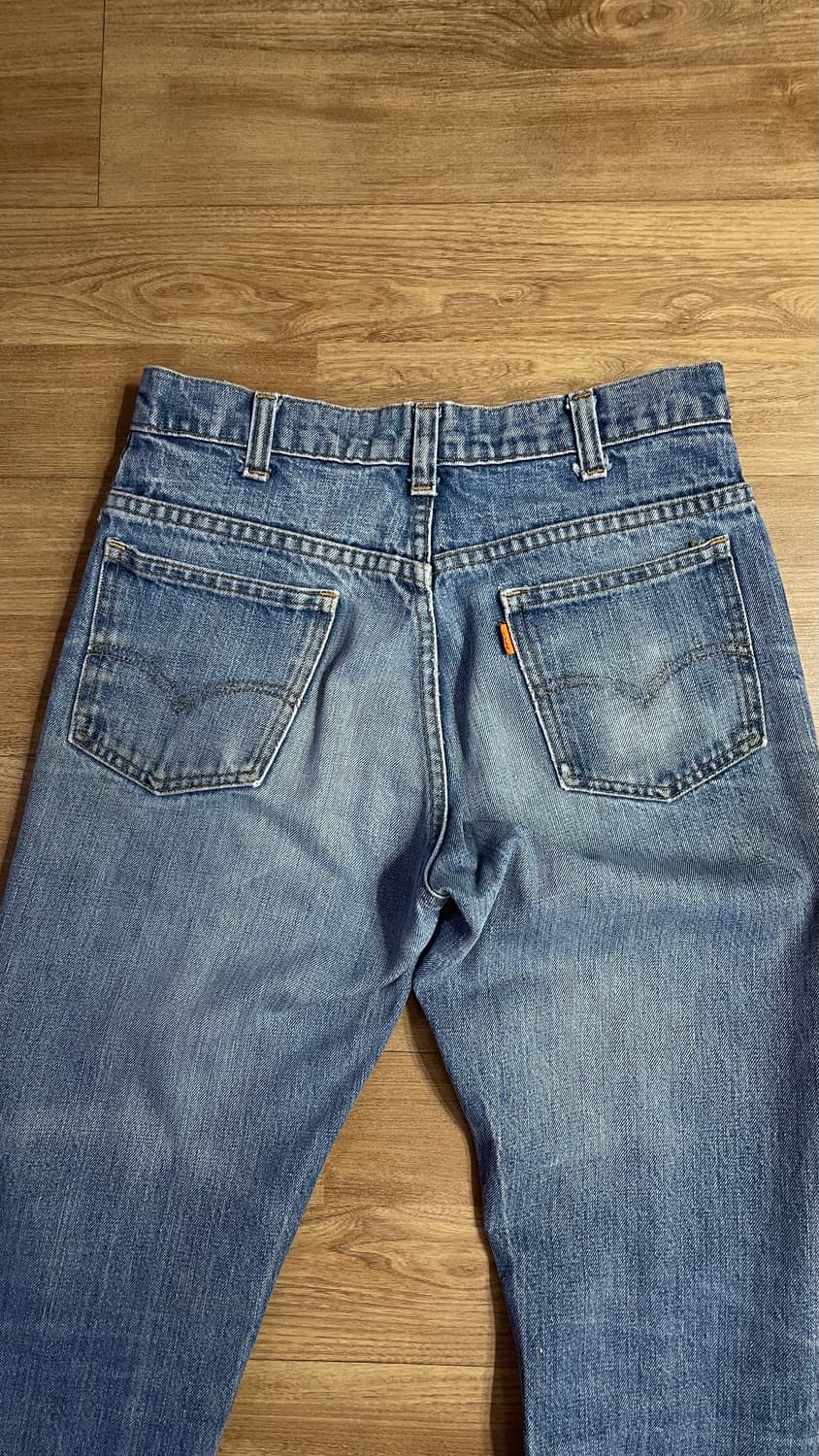 80년대 빈티지 리바이스 646 벨바텀 플레어 부츠컷 진 데님 오렌지 탭 상품이미지7