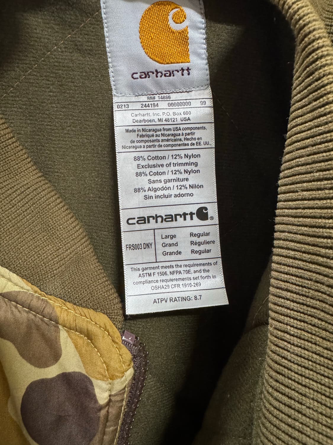 칼하트 리버시블 봄버 L 상품이미지2