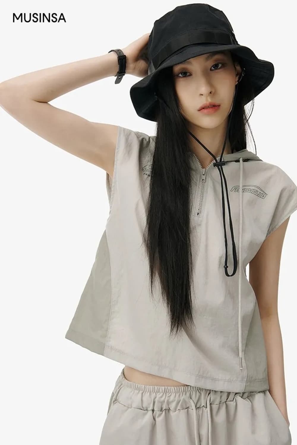 팬시클럽 유틸리티 나일론 후드 셋업 상품이미지2