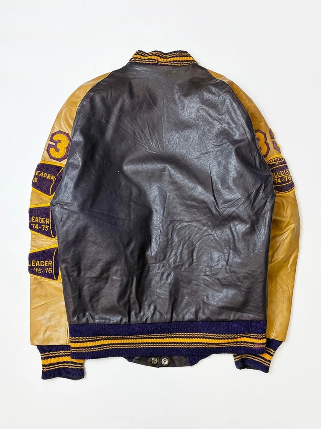 American Vintage 90s USA 가죽배색바시티자켓PN4930 상품이미지7